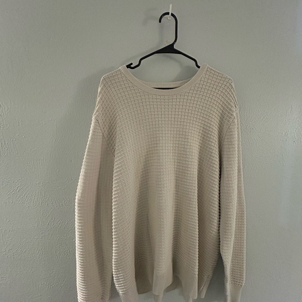 Vintage Cream Waffle Knit Sweater